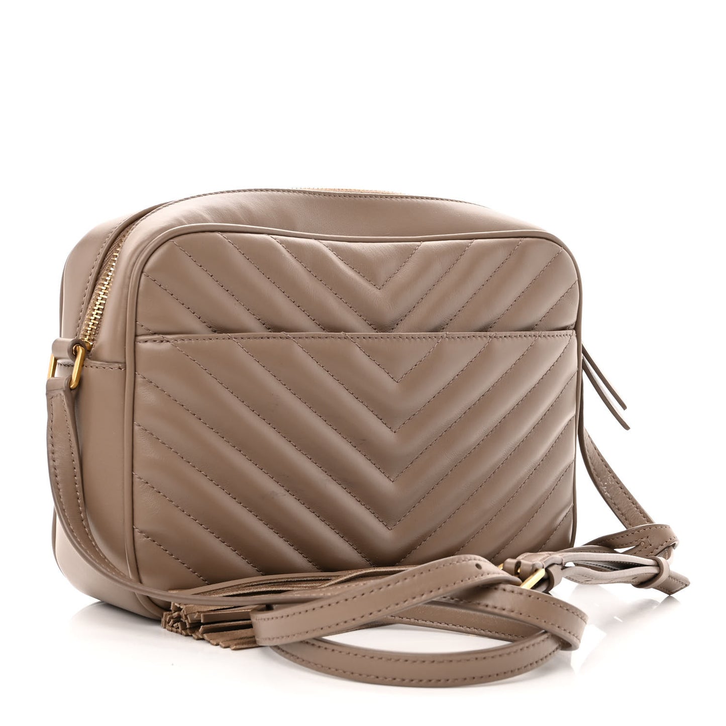 Calfskin Matelasse Monogram Lou Camera Bag Greyish Brown