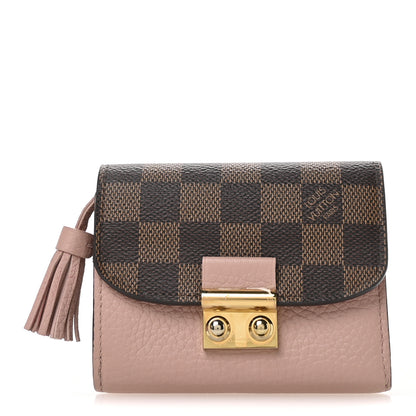 Louis Vuitton Damier Ebene Croisette Compact Wallet Magnolia 1 of 8
