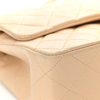 Chanel Lambskin Quilted Medium Double Flap Beige 11 of 14