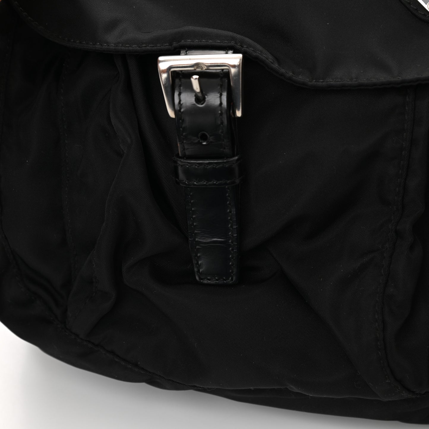Nylon Vela Messenger Bag Black