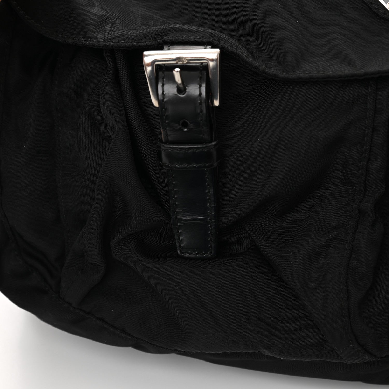 Prada Nylon Vela Messenger Bag Black 10 of 12