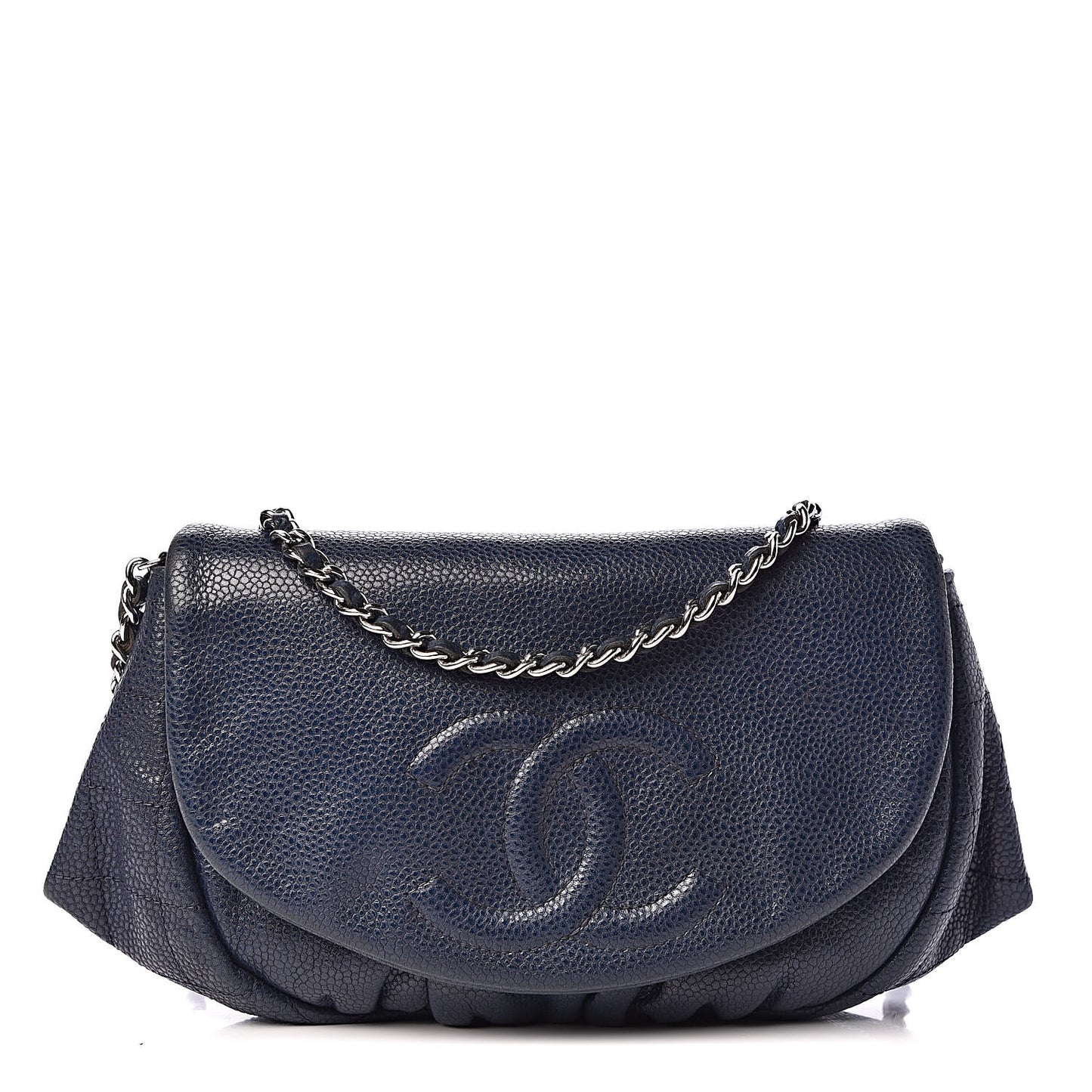 Caviar Half Moon Wallet On Chain WOC Navy