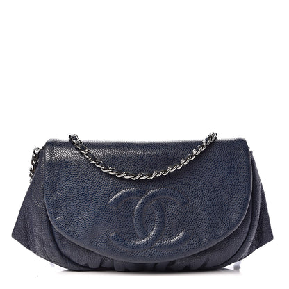 Chanel Caviar Half Moon Wallet On Chain WOC Navy 1 of 12