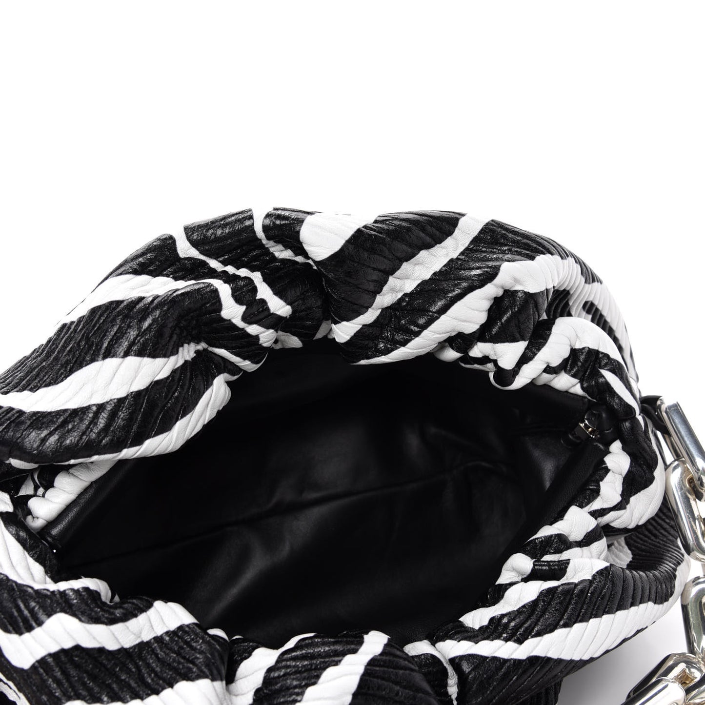 Nappa Zebra Print The Pouch Chain White Black