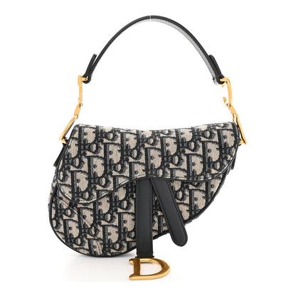 Christian Dior Oblique Mini Saddle Bag Blue 1 of 10