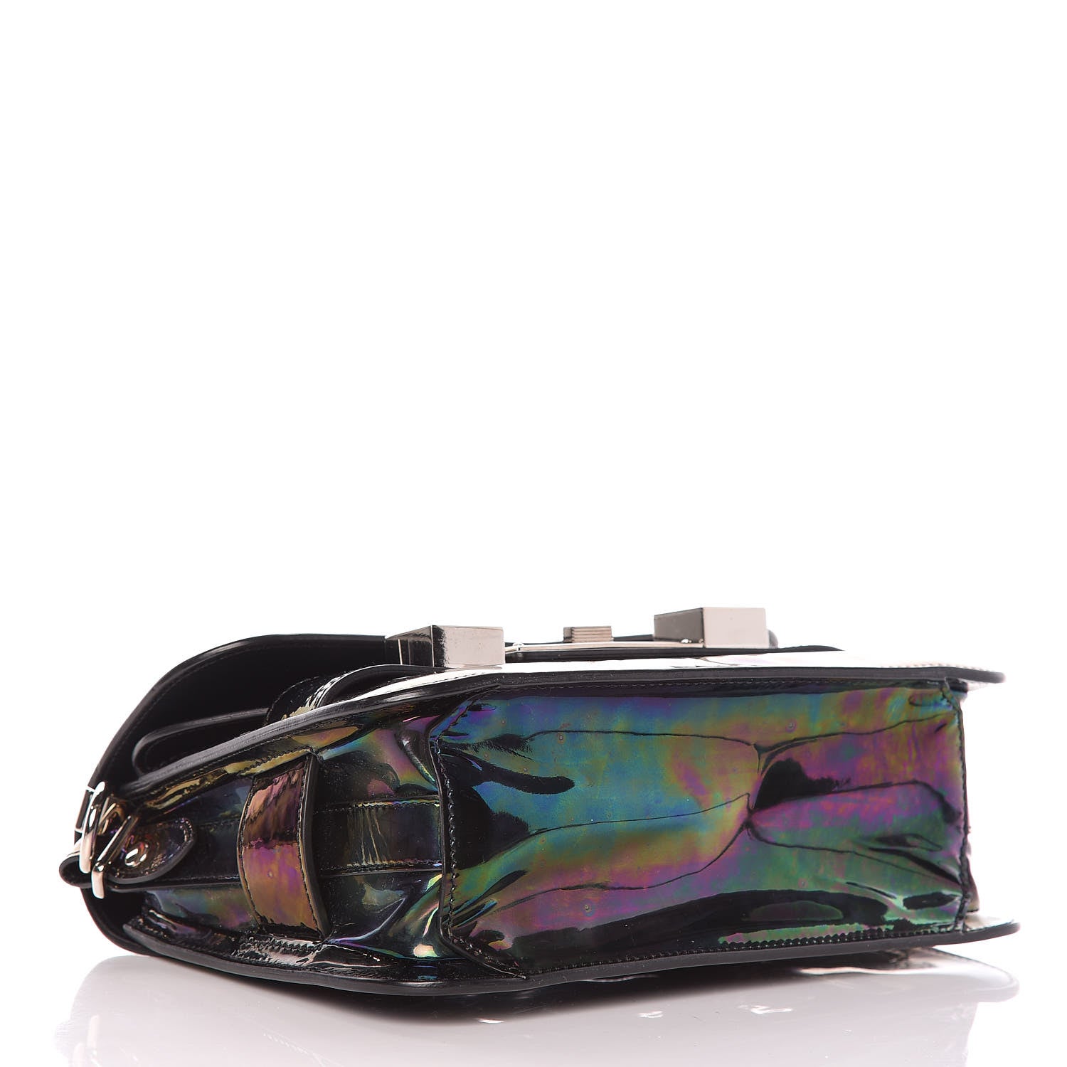 Proenza Schouler Holographic Patent Mini PS11 Classic Shoulder Bag Oil Slick 4 of 14