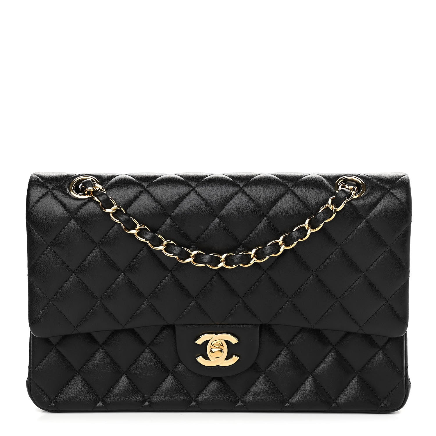 Chanel Lambskin Quilted Medium Double Flap Black 1 of 13