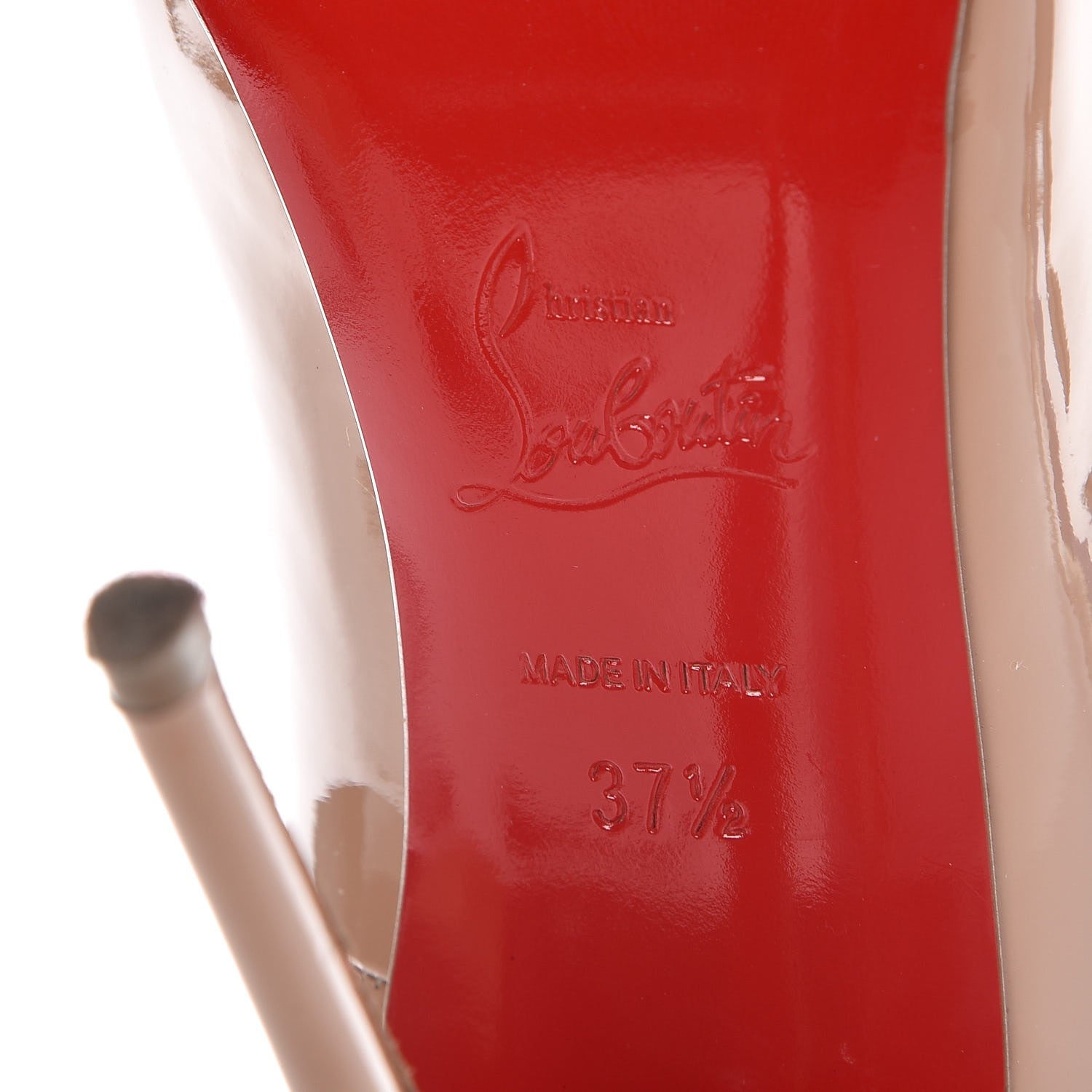 Christian Louboutin Patent So Kate 120 Pumps 37.5 Nude 7 of 11