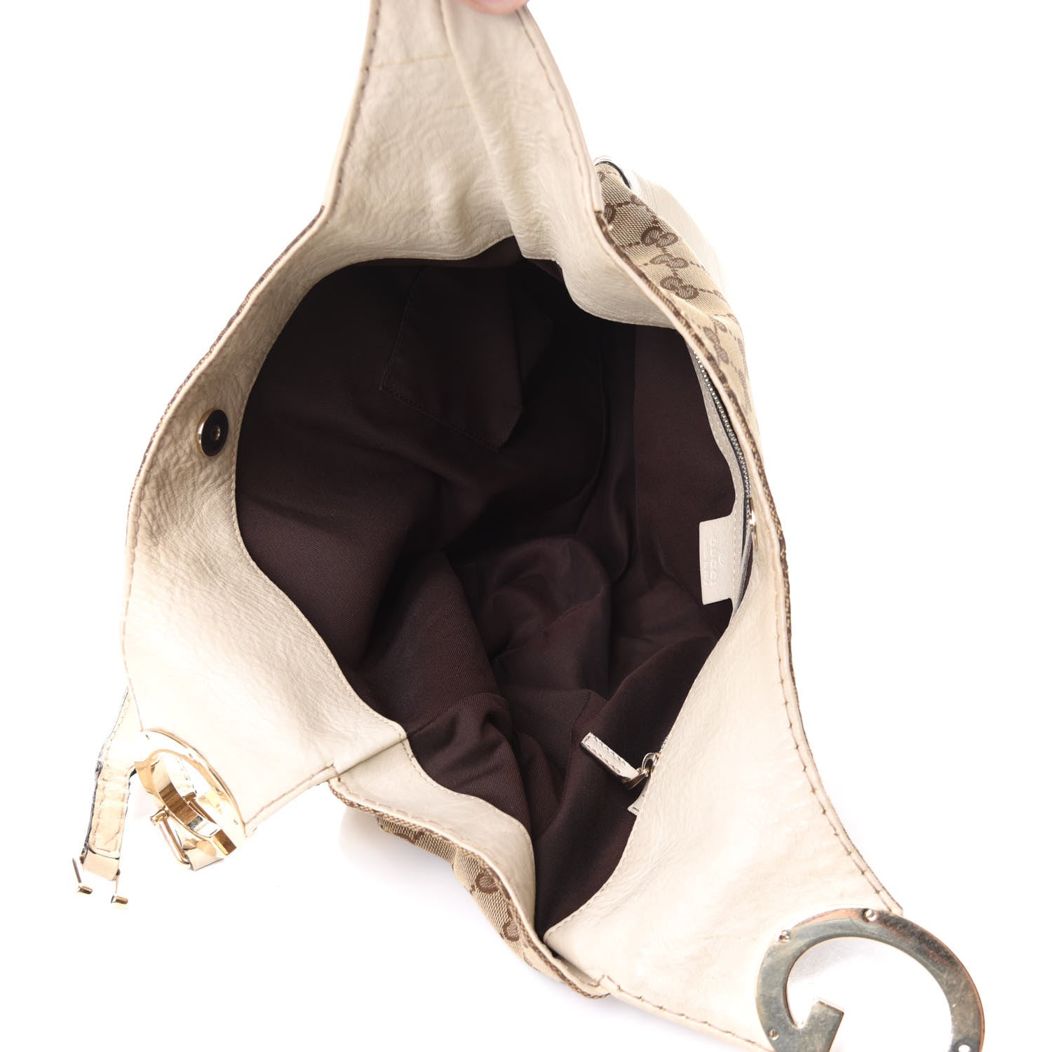 Gucci Monogram Medium Charlotte Hobo Off White 5 of 12