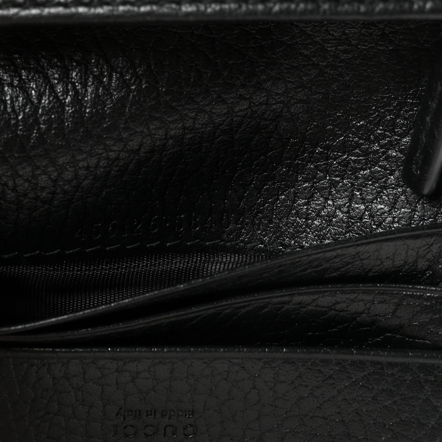 Gucci Pebbled Calfskin GG Marmont Card Case Black 7 of 8