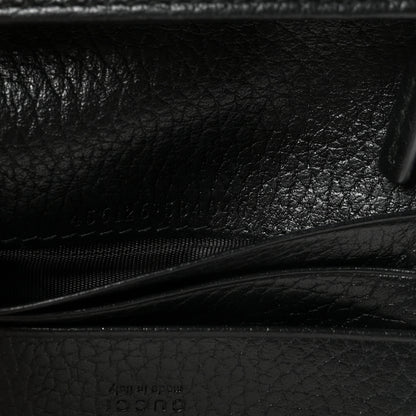 Gucci Pebbled Calfskin GG Marmont Card Case Black 7 of 8