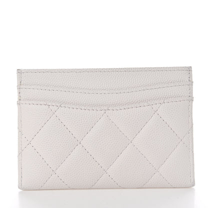 Chanel Caviar Quilted Card Holder White 5 of 14