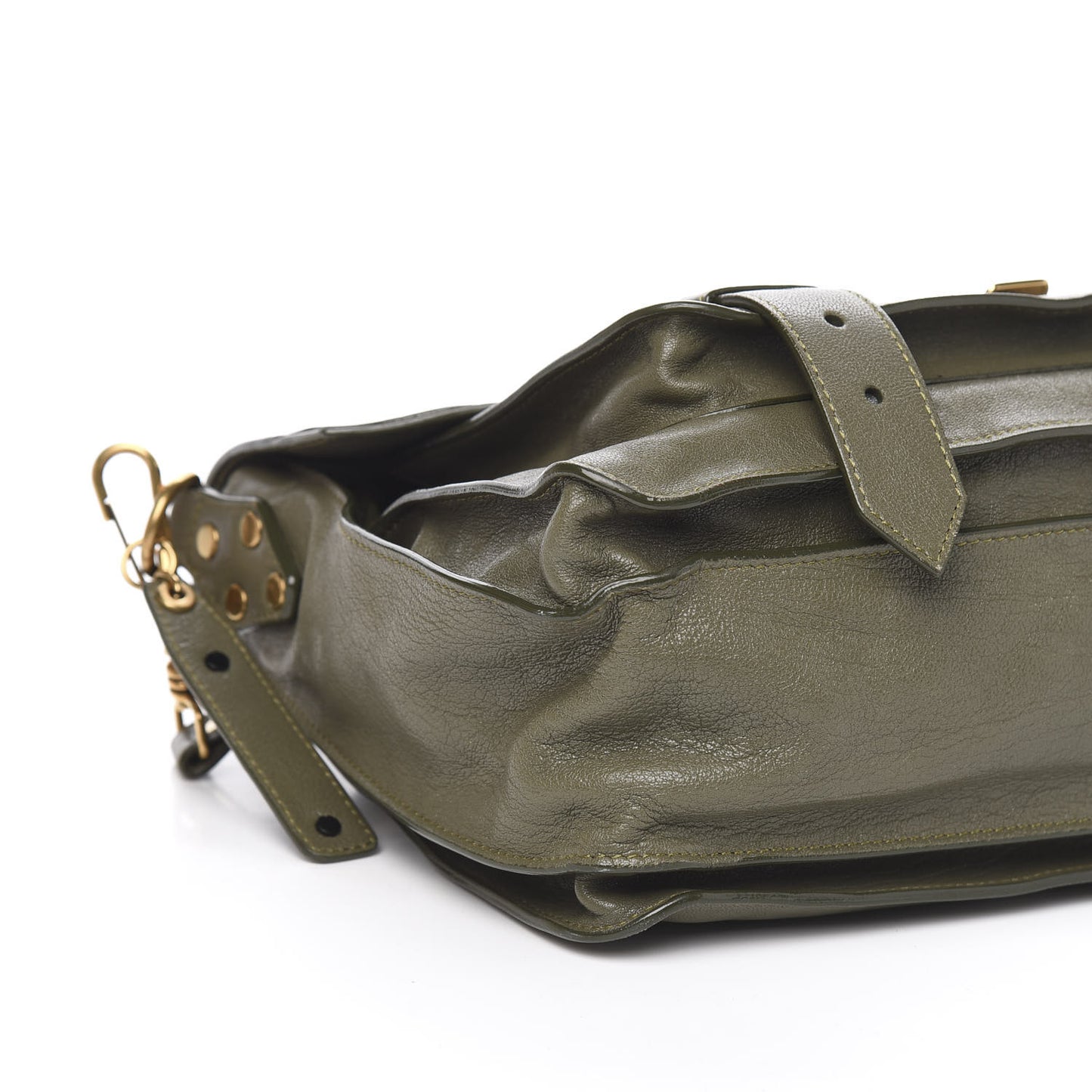 Lambskin Medium PS1 Satchel Dark Olive