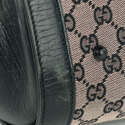 Gucci Monogram Bamboo Bullet Handbag Black 8 of 9