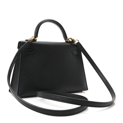 Hermes Epsom Mini Kelly Sellier 20 Black 2 of 10