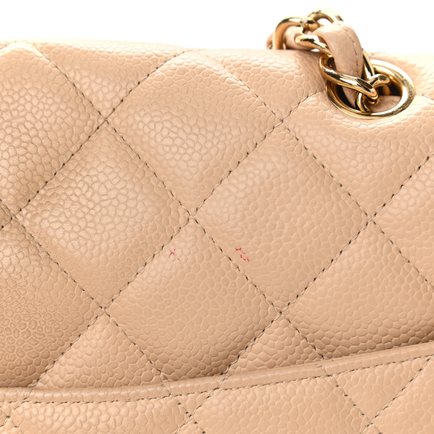 Chanel Caviar Quilted Jumbo Single Flap Beige 12 of 14