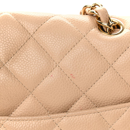 Chanel Caviar Quilted Jumbo Single Flap Beige 12 of 14