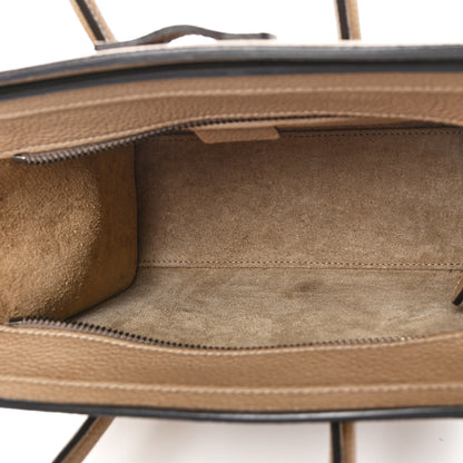 Celine Drummed Calfskin Nano Luggage Dune 4 of 4
