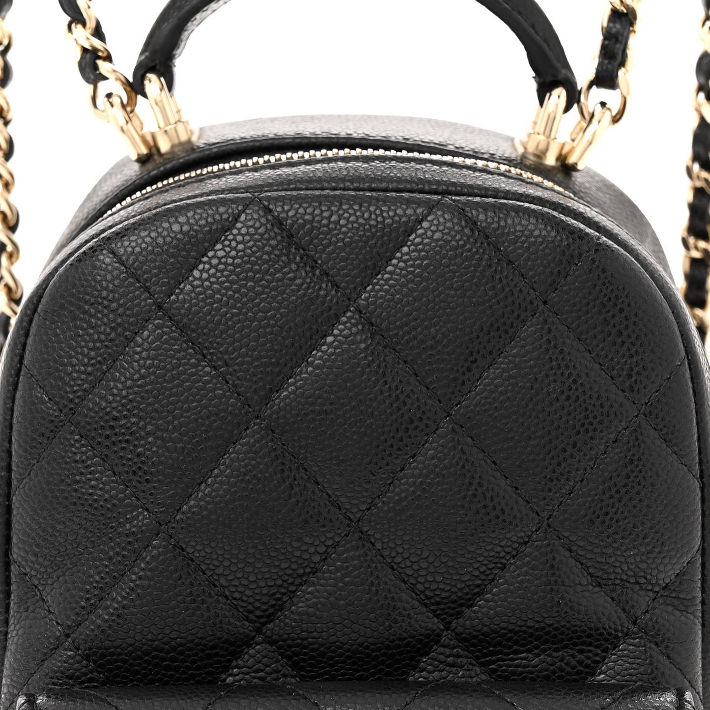 Caviar Quilted CC Mini Classic Backpack Black