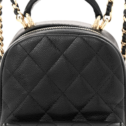 Chanel Caviar Quilted CC Mini Classic Backpack Black 8 of 12