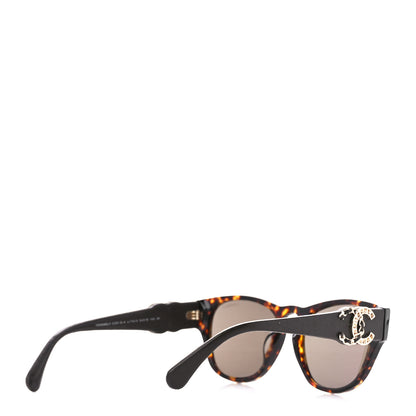 Chanel Crystal Lambskin CC Sunglasses 5455-Q-A Black 4 of 10