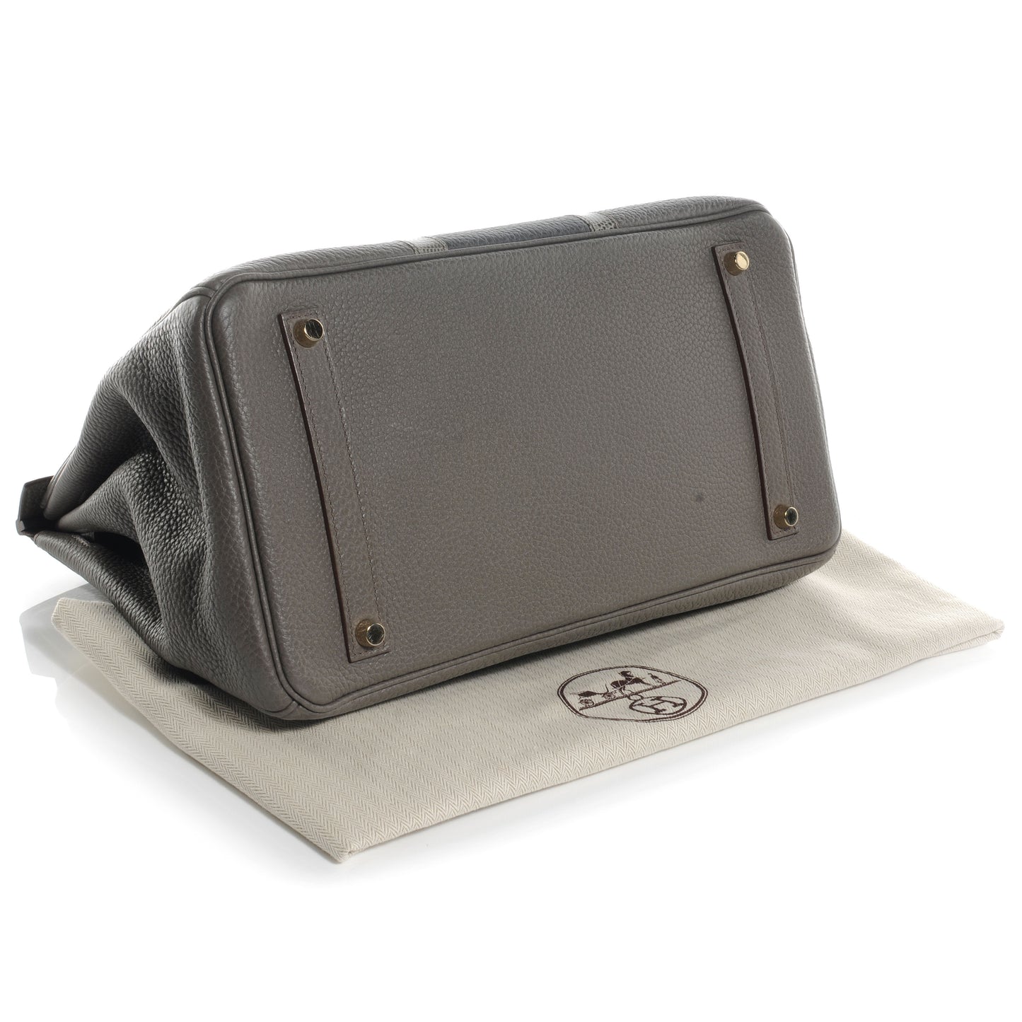 Taurillon Clemence Lizard Club Birkin 35 Etain