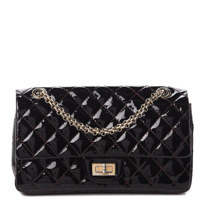 Chanel Patent Quilted Small Accordion 2.55 Reissue Flap Dark Brown 1 of 10