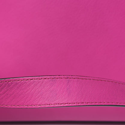 Fendi Vitello Pelo Flamingo Crocodile Embossed Petite 3Jours Tote Magenta 10 of 11