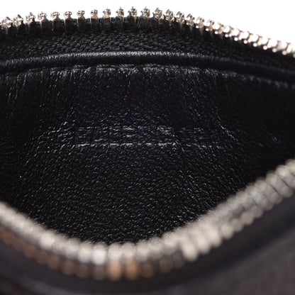 Balenciaga Grained Calfskin Logo Cash Long Coin Card Holder Black White 6 of 8
