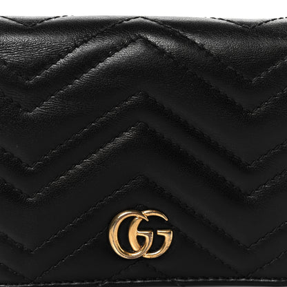 Gucci Calfskin Matelasse GG Marmont Card Case Wallet Black 8 of 8