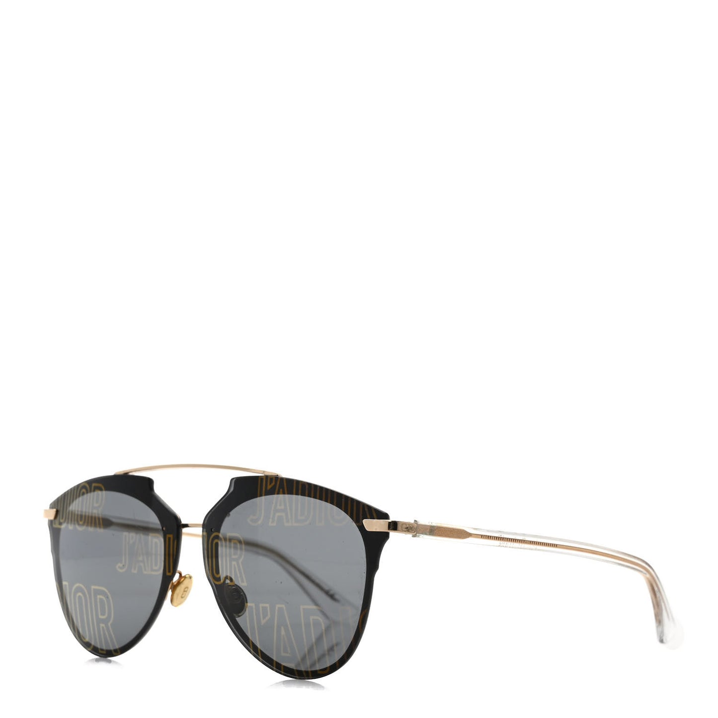 Reflected Prism Mirrored Sunglasses Black Gold