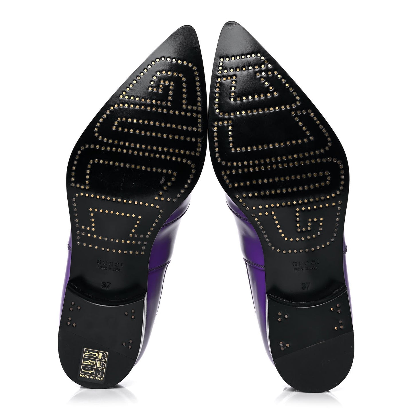 Cordovan Lux Ankle Boots 37 Shine Purple Black