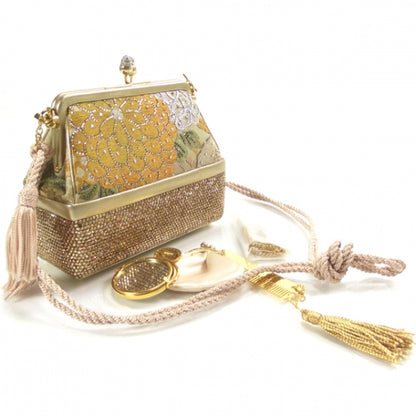 Judith Leiber Swarovski Crystal Kisslock Evening Bag Gold 3 of 8