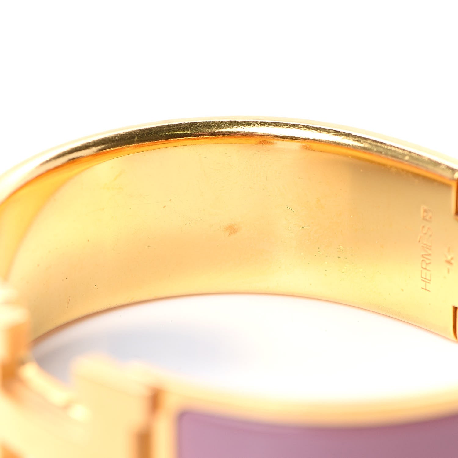 Hermes Enamel Wide Clic Clac H Bracelet GM Bois De Rose 6 of 7