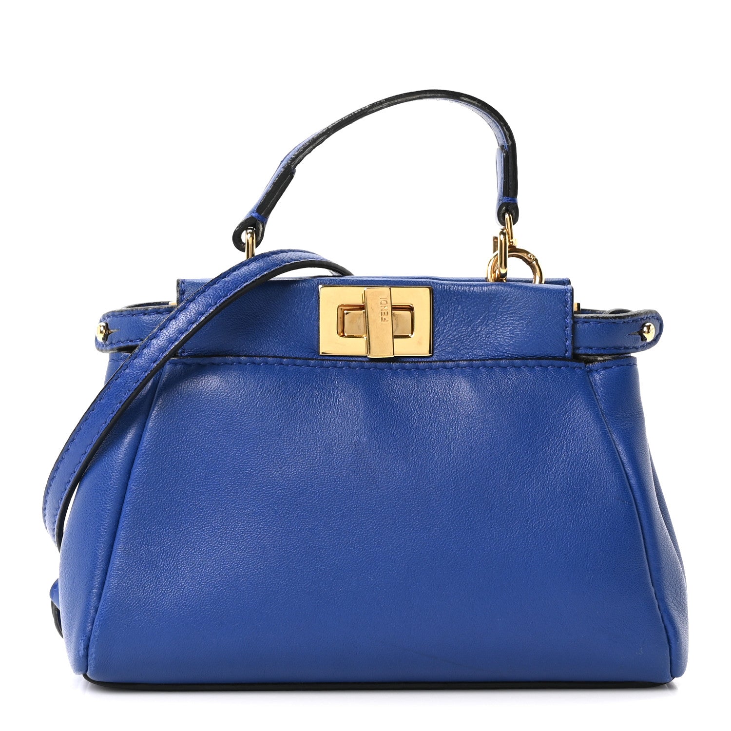 Fendi Nappa Micro Peekaboo Iconic Satchel Bleuette 1 of 10