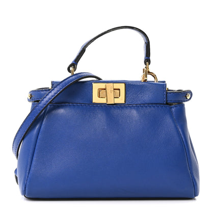 Fendi Nappa Micro Peekaboo Iconic Satchel Bleuette 1 of 10