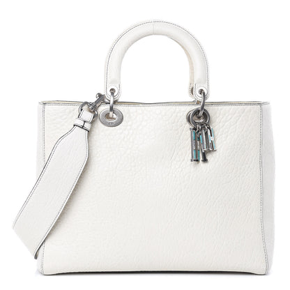 Christian Dior Grained Lambskin Large Lady Dior Off White 1 of 11