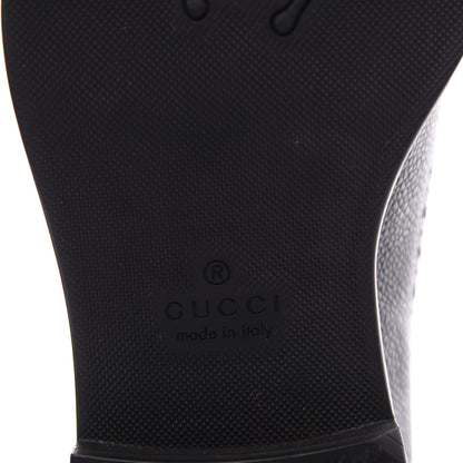 Gucci Pebbled Calfskin Dionysus Web Mens Martins Shoes 7 Black 9 of 11