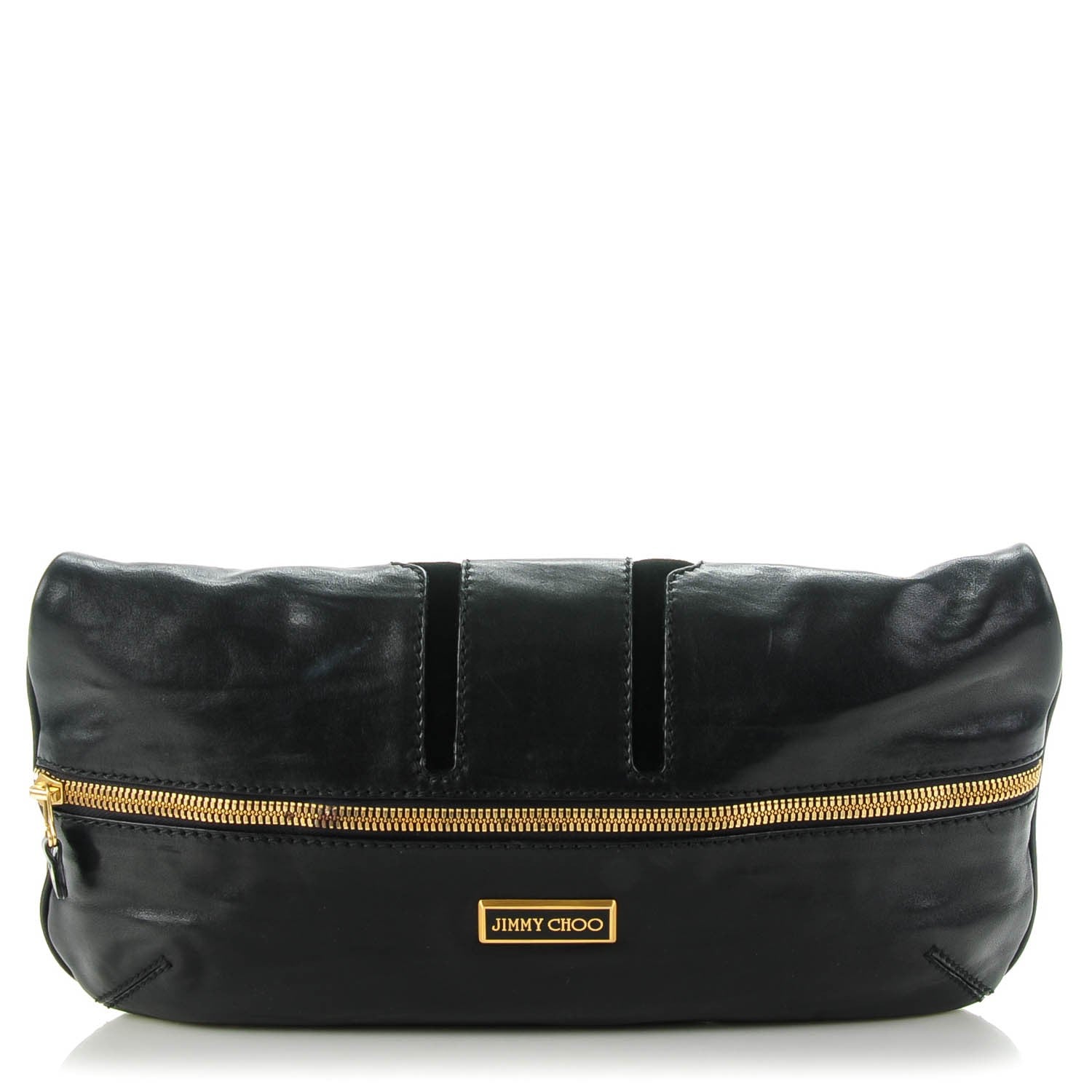 Jimmy Choo Calfskin Suede Shoulder Bag Black 1 of 7