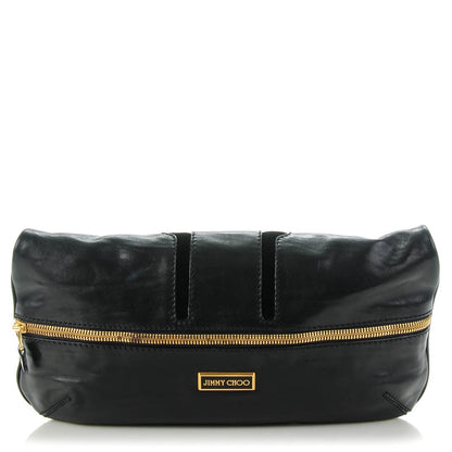 Jimmy Choo Calfskin Suede Shoulder Bag Black 1 of 7