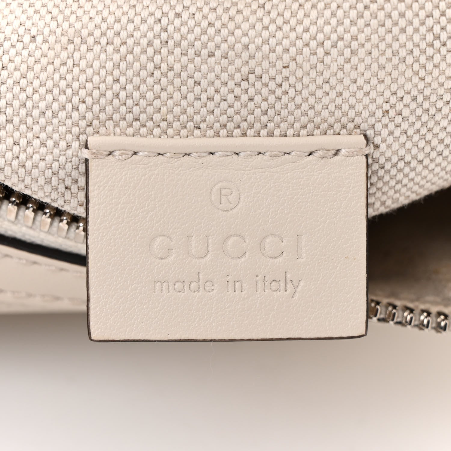 Gucci Calfskin GG Tennis Embossed Belt Bag Mystic White 6 of 11