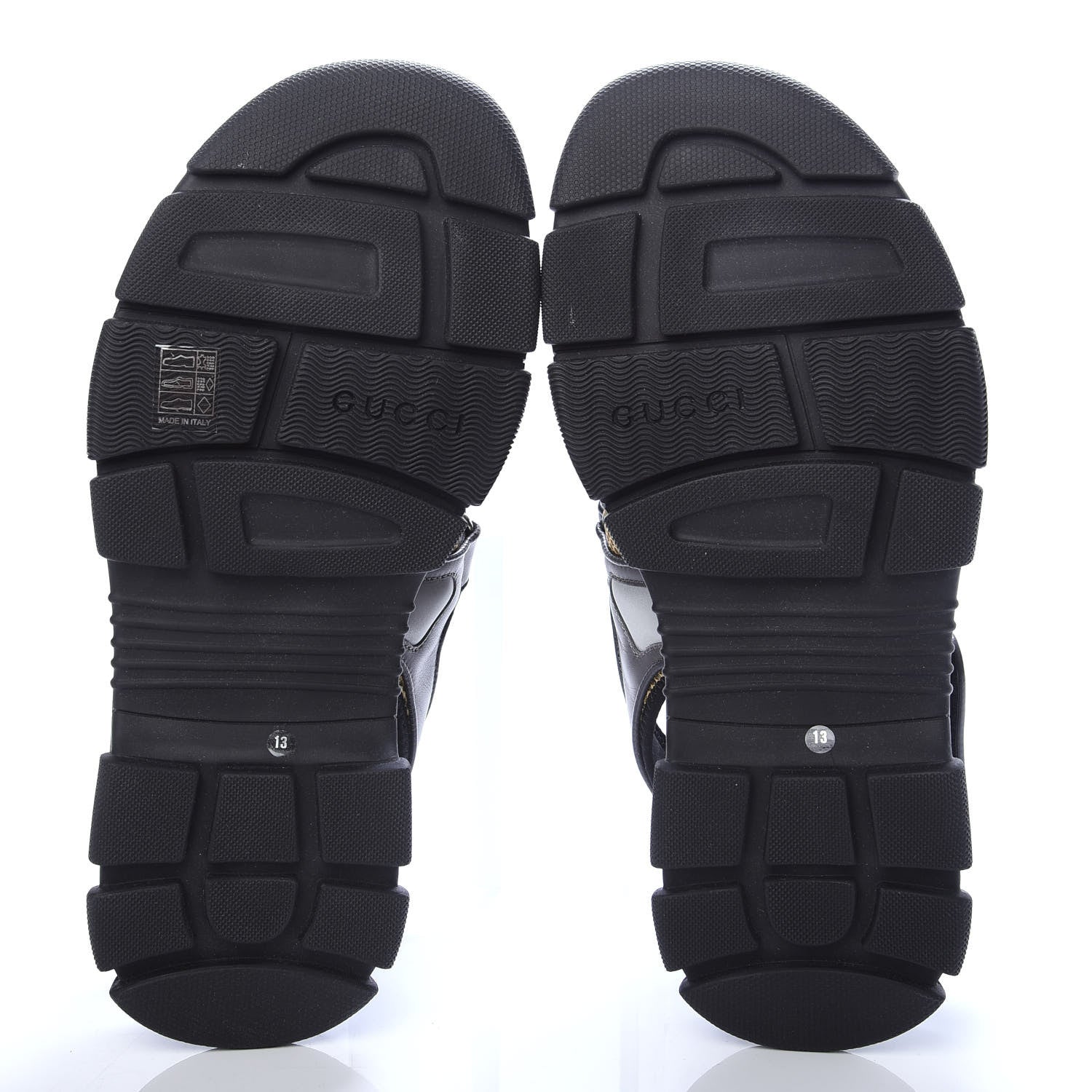 Gucci X SEGA Nappa Mesh Mens Aguru Sandals 13 Loess Black 5 of 9