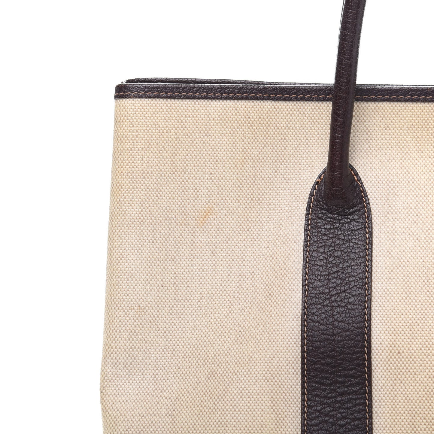 Toile Buffle Gala Garden Party Tote 36 MM Marron Fonce