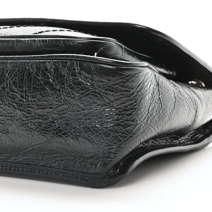 Saint Laurent Crinkled Calfskin Matelasse Monogram Baby Niki Chain Satchel Black 10 of 10