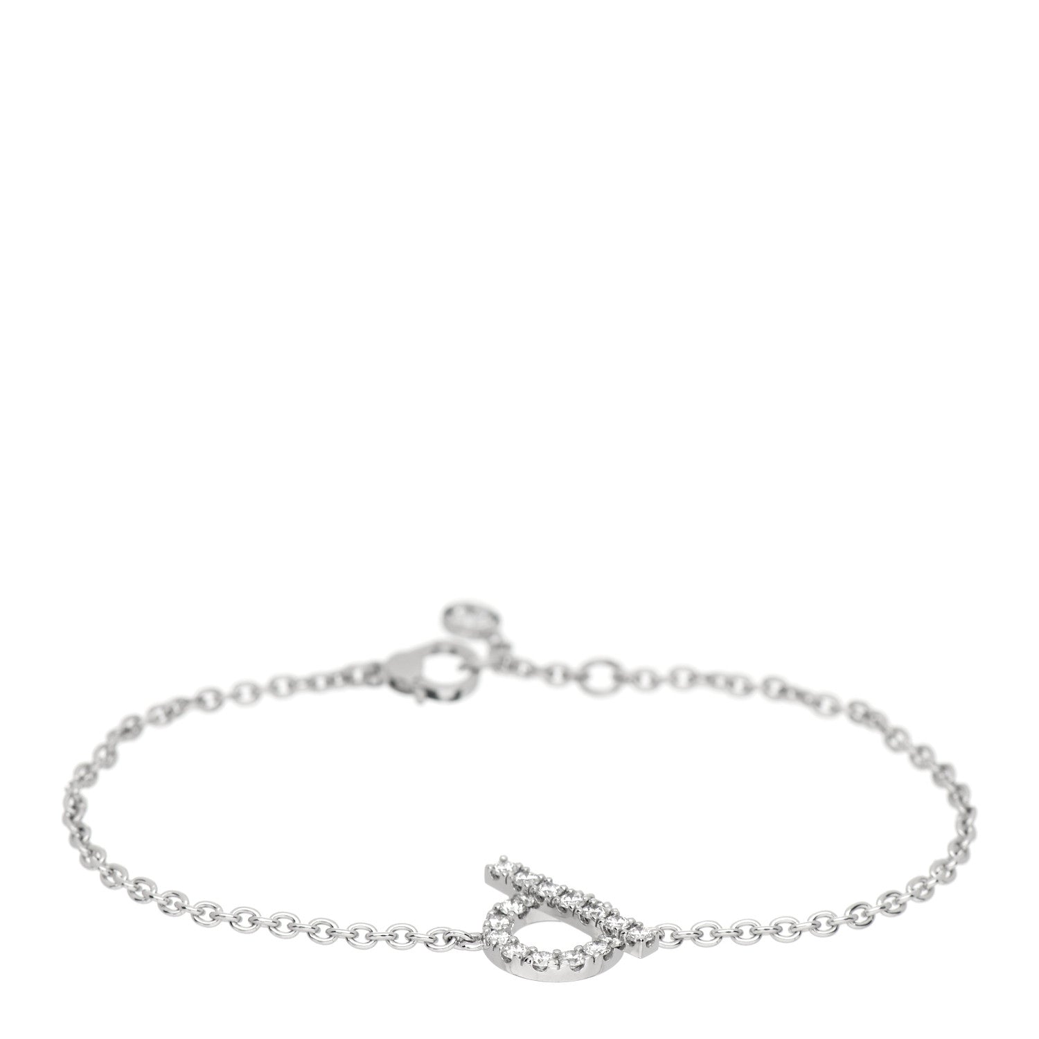 Hermes 18K White Gold Diamond Finesse Bracelet ST 1 of 5