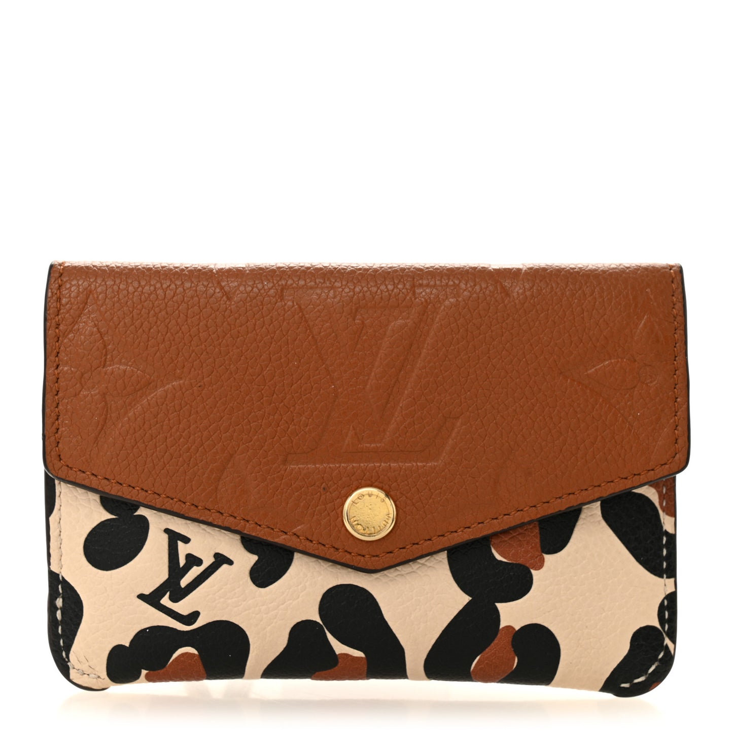 Empreinte Monogram Giant Wild At Heart Key Pouch Caramel