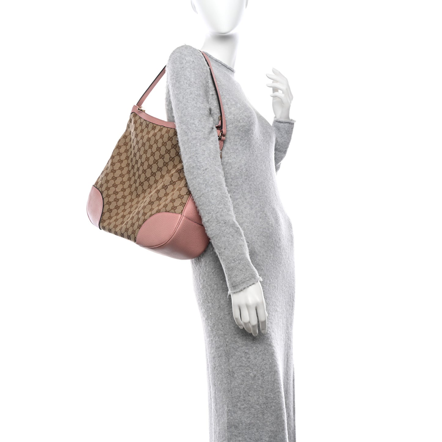 Soft GG Monogram Large Margaux Hobo Beige Soft Pink