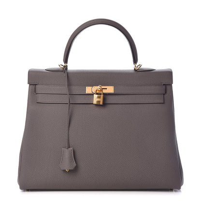 Hermes Togo Kelly Retourne 35 Etain 1 of 40
