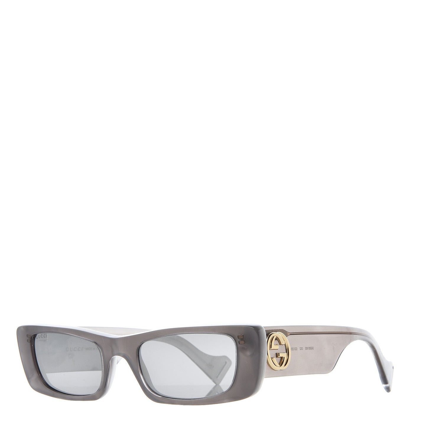 Acetate Rectangular GG0516S Sunglasses Grey Gold