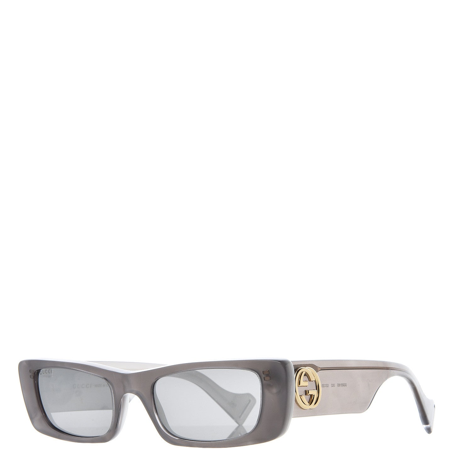 Gucci Acetate Rectangular GG0516S Sunglasses Grey Gold 1 of 7
